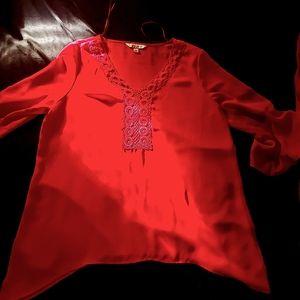 Pioneer Womens 3 quarter split sleeved business casual blouse